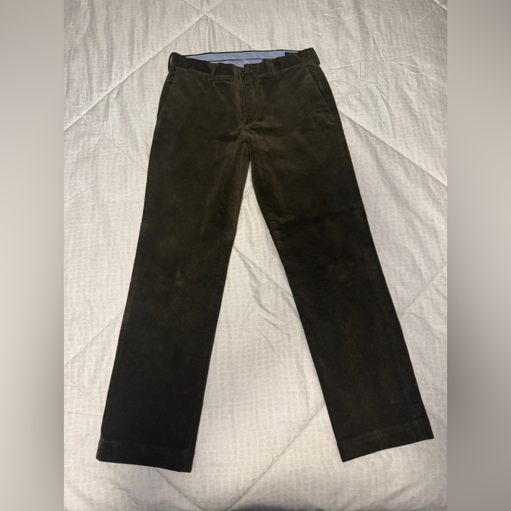 Polo Ralph Lauren Olive Corduroy Pants Classic Fit